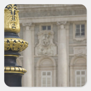 Spanien, Madrid. Königspalast, verzierte vergoldet Quadratischer Aufkleber