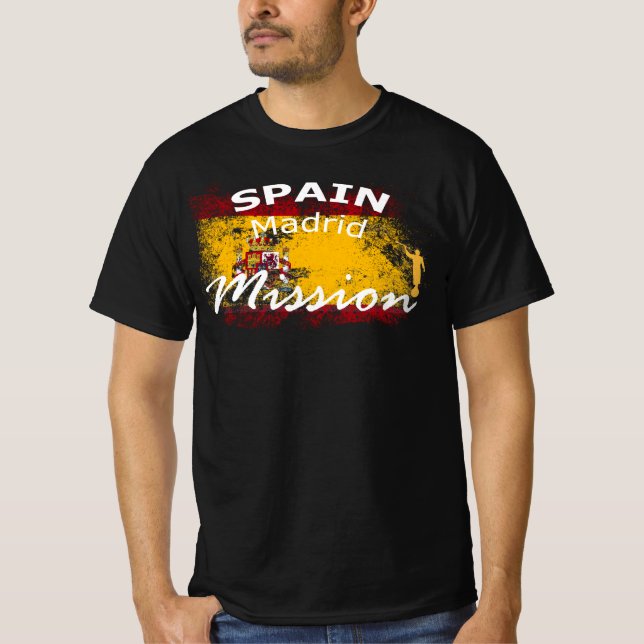 Spanien Madrid Mormon LDS Mission T-Shirt (Vorderseite)