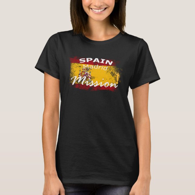 Spanien Madrid Mormon LDS Mission T-Shirt (Vorderseite)