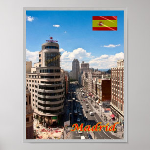 Spanien - Madrid - Stadtzentrum Avenu - Poster