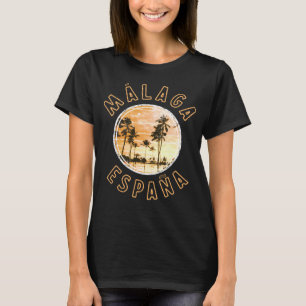 Spanien Malaga ESPANA Retro Sunset T-Shirt