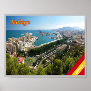 Spanien - Malaga - Poster