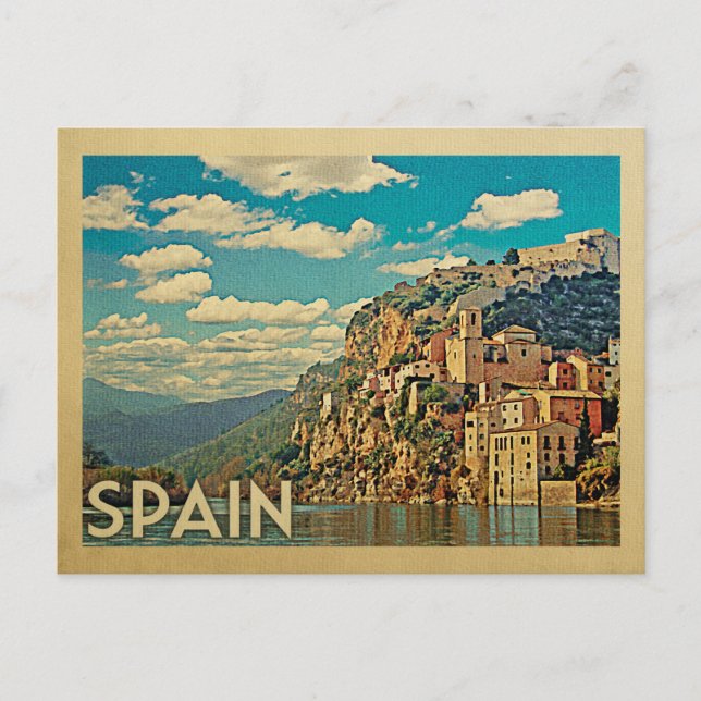 Spanien Miravet Postcard Vintage Travel Postkarte (Vorderseite)