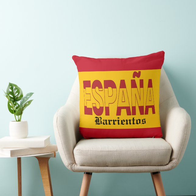 SPANIEN Monogramm - SEHEN SIE ZURÜCK! Dekokissen (Stuhl )