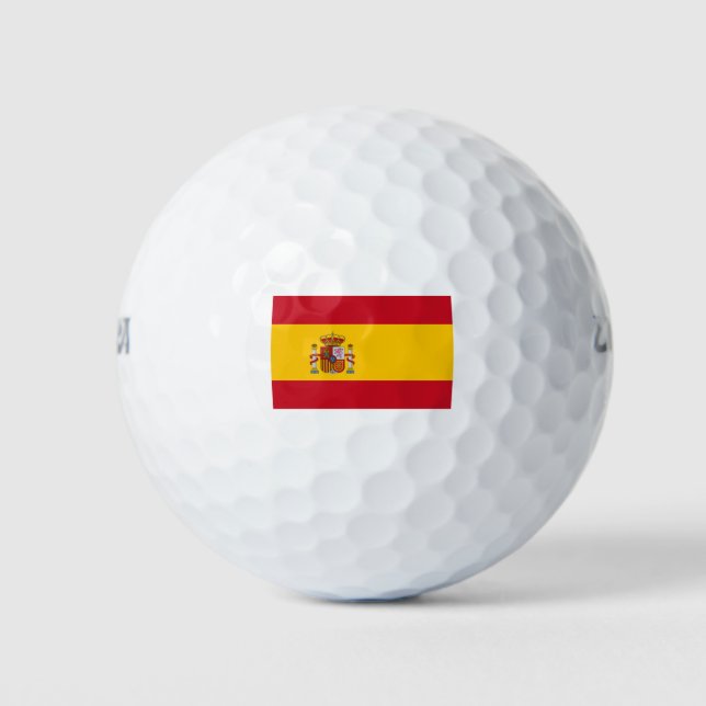 Spanien - Nationale Flagge - Derzeitiger Stand Golfball (Vorderseite)