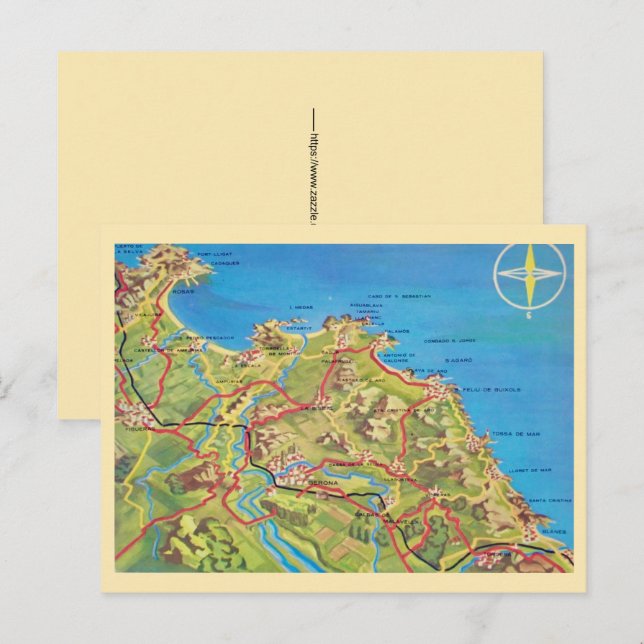 Spanien Nordküste Postkarte (Vorne/Hinten)