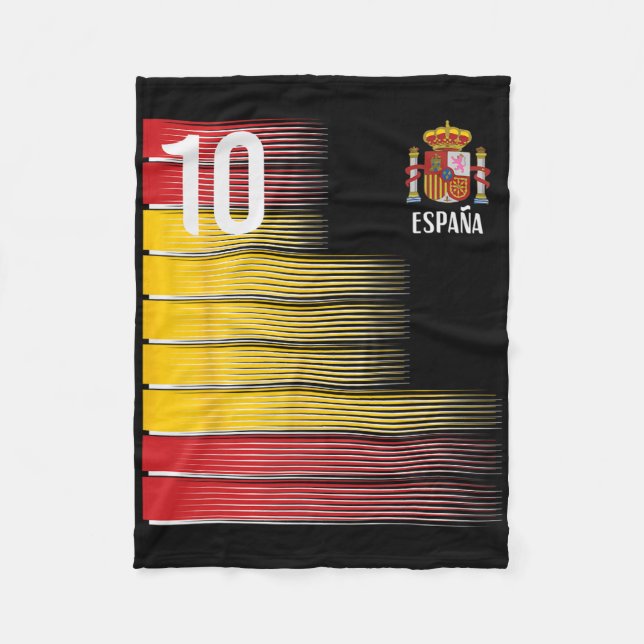 Spanien Nummer 10 Espana Spanisch Fußball Männer F Fleecedecke (Vorderseite)