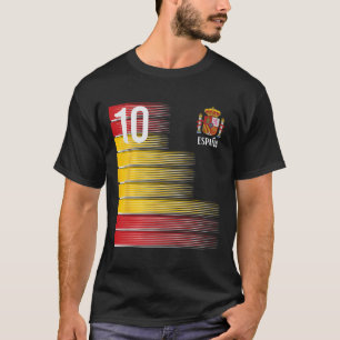 Spanien Nummer 10 Espana Spanische Fußball Männer T-Shirt
