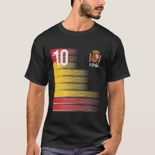 Spanien Nummer 10 Espana Spanischer Fußball T-Shirt
