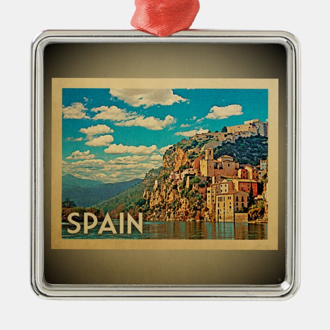 Spanien Ornament Vintage Reise Aus Metall (Vorne)