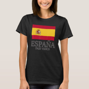 Spanien Pais Vasco Flag Reise Europa Urlaub T-Shirt
