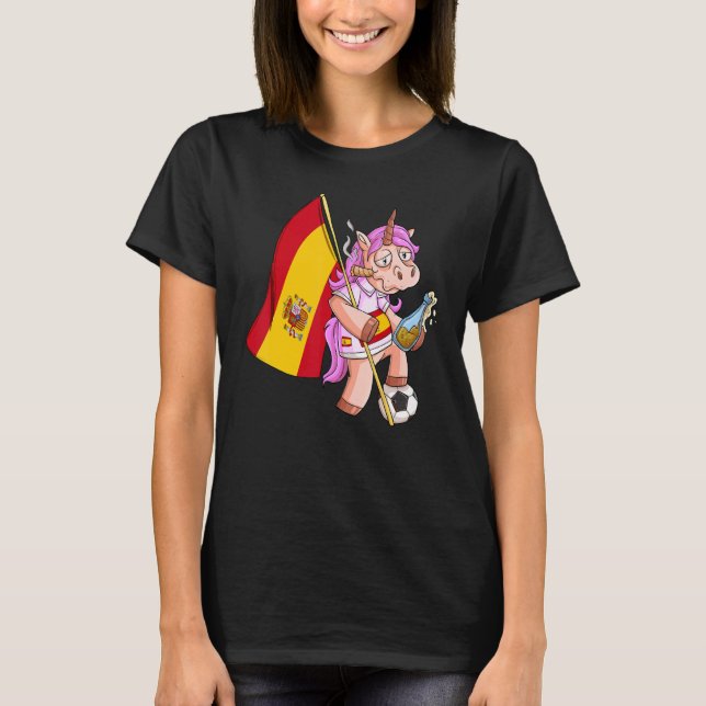 Spanien Party Einhorn T-Shirt (Vorderseite)