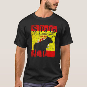 Spanien Periodische Tafelelemente Spanischer Bull  T-Shirt