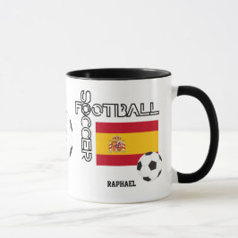 SPANIEN Personalisierter Fußball Tasse