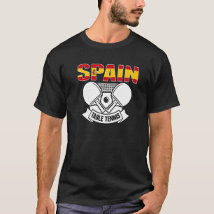 Spanien Ping Pong Spanische Tischtennis Team Unter T-Shirt