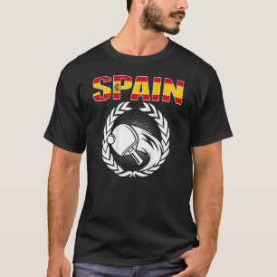 Spanien Ping Pong Spanische Tischtennis Team Unter T-Shirt