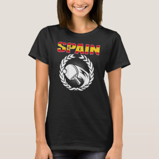 Spanien Ping Pong Spanische Tischtennis Team Unter T-Shirt