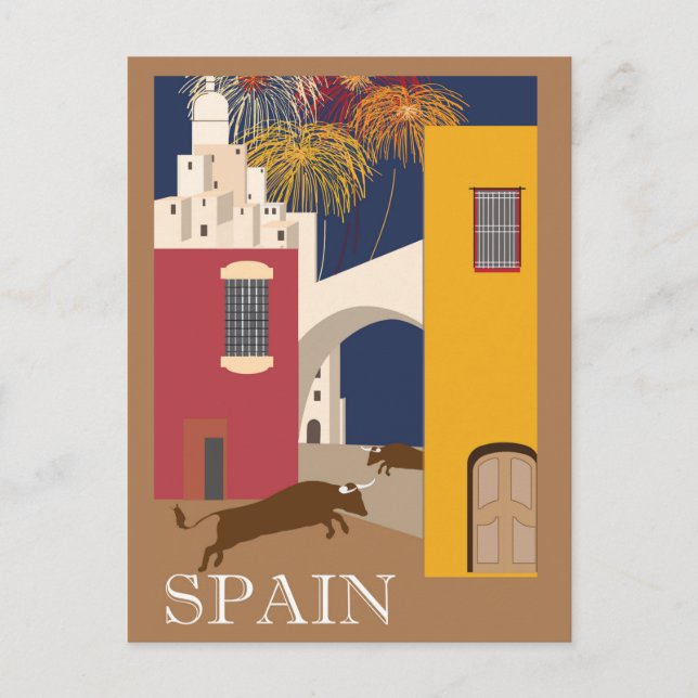 Spanien Plakat Postkarte (Vorderseite)