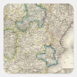 Spanien, Portugal 5 Quadratischer Aufkleber