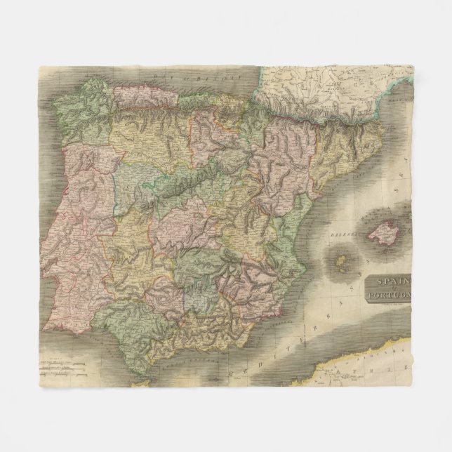 Spanien, Portugal 7 Fleecedecke (Vorderseite (Horizontal))