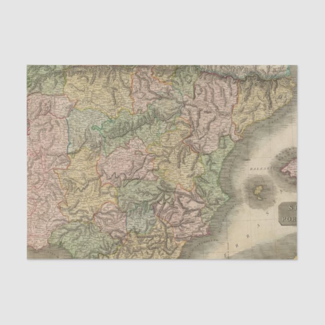 Spanien, Portugal 7 Seidenpapier (Vorderseite)