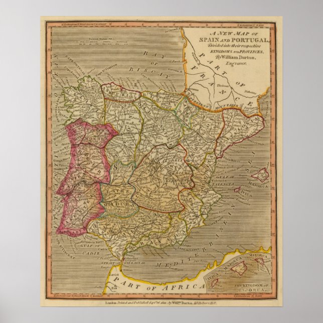 Spanien, Portugal Poster (Vorne)