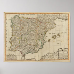 Spanien, Portugal Poster