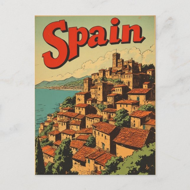 SPANIEN REISE-ANSICHTSKARTE VINTAGE POSTKARTE (Vorderseite)