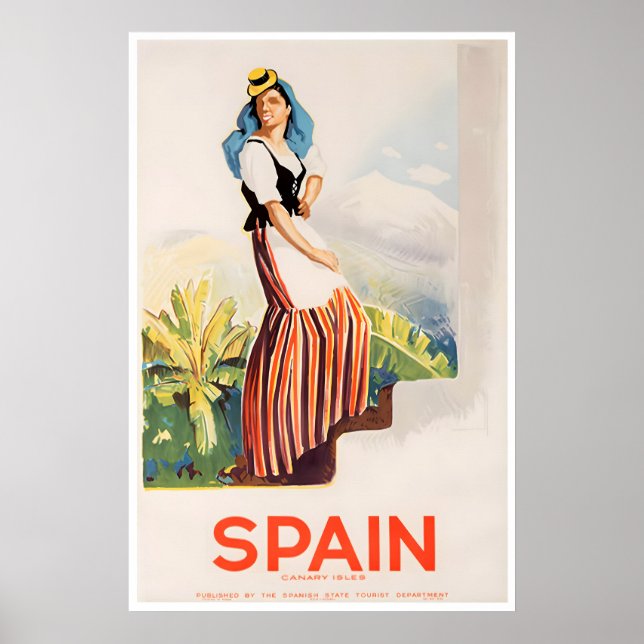 Spanien Reise Kunst Retro Poster Spanische Poster  (Vorne)