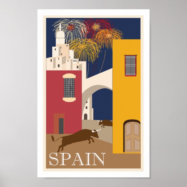 Spanien Reisebull Vintag Poster (Vorne)
