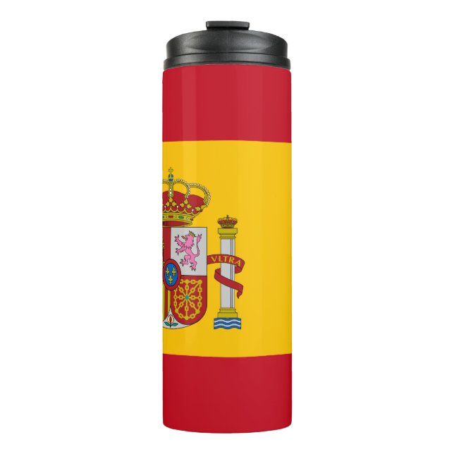 Spanien Reisen Umarmung, patriotische spanische Fl Thermosbecher (Vorderseite)