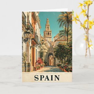 Spanien Reiseplakat Karte