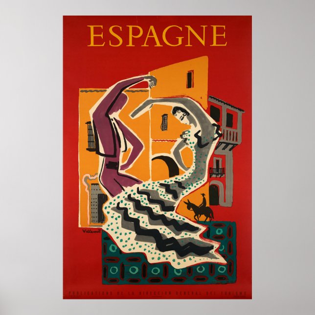 Spanien, Reiseplakat Poster (Vorne)