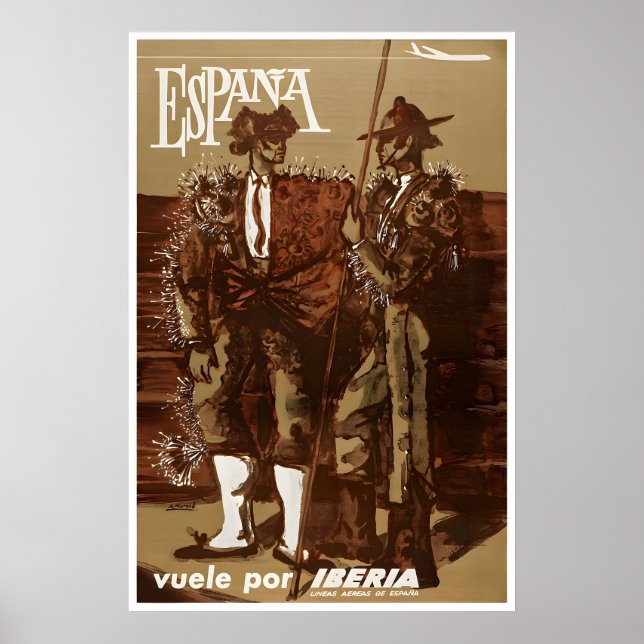 Spanien Reiseplakat Spanische Kunst Iberischer Dru Poster (Vorne)