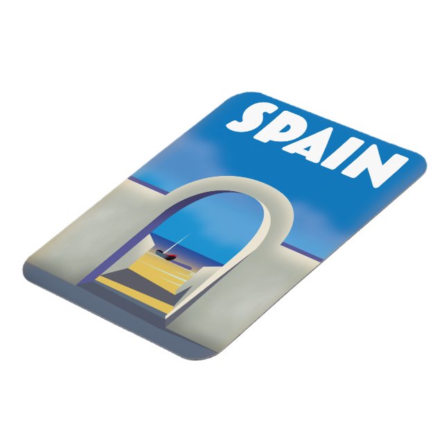 Spanien Retro Vacation art Magnet (Linke Seite)