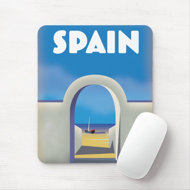Spanien Retro Vacation art Mousepad (Mit Mouse)