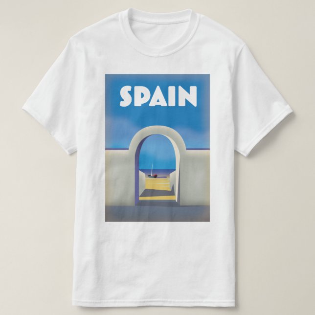 Spanien Retro Vacation art T-Shirt (Design vorne)