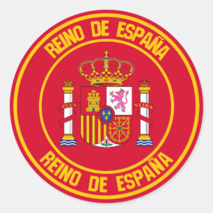 Spanien Runde Emblem Runder Aufkleber