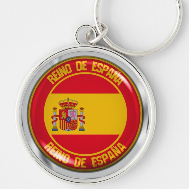 Spanien Runde Emblem Schlüsselanhänger (Vorne)