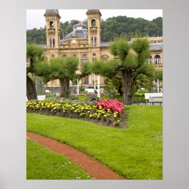 Spanien, San Sebastian. Beliebter Badeort, Poster (Vorne)