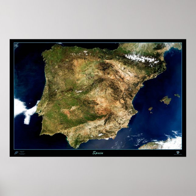 Spanien: Satellitenposter Poster (Vorne)