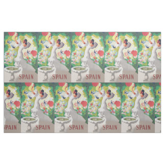 Spanien Senorita Birds Blume Fiesta Garden Stoff