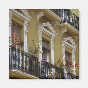 Spanien, Sevilla, Andalusien Geranien hängen darüb Magnet