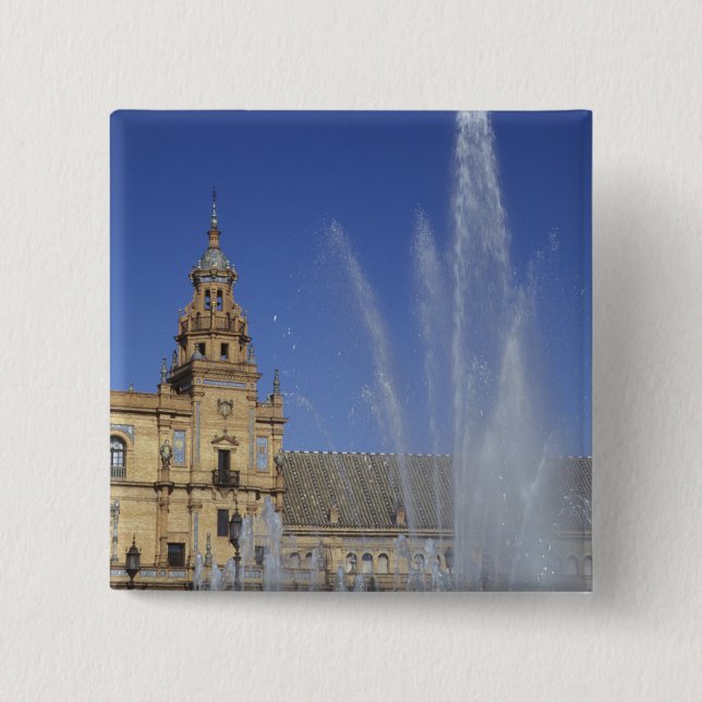 Spanien, Sevilla, Andalusien und verziert Button (Vorderseite)