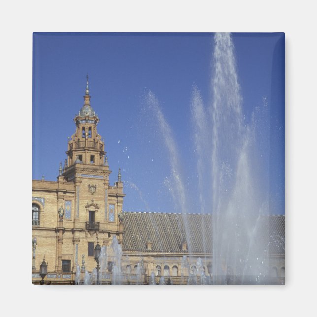 Spanien, Sevilla, Andalusien und verziert Magnet (Vorne)