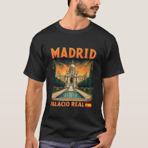 Spanien Skyline Reise Europäisch Madrid Spanien An T-Shirt