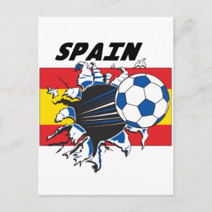 Spanien Soccer Fan Merch Postkarte