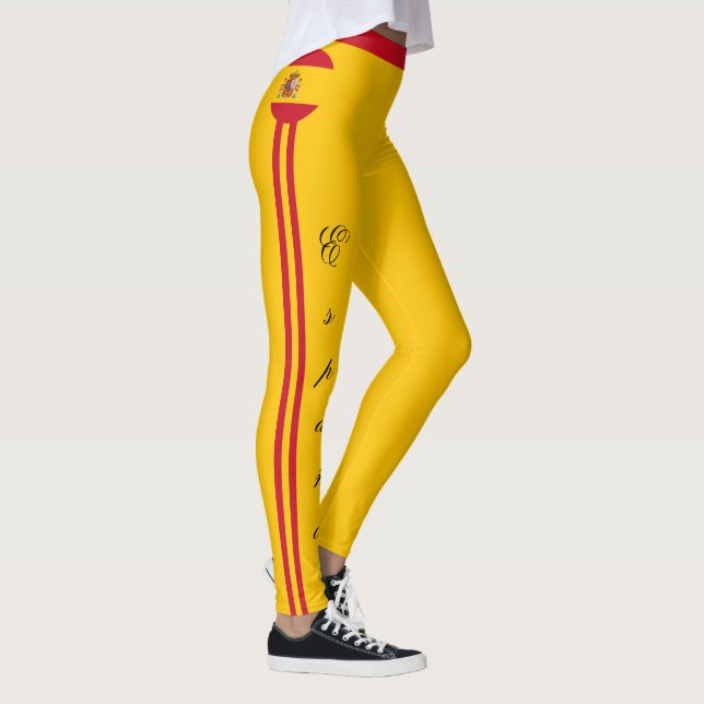 Spanien & Spanien Flag Mode, Reise-/Sportfans Le Leggings (Rechts)