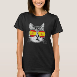 Spanien Spanien - Flagge Katze Vintage Männer Frau T-Shirt