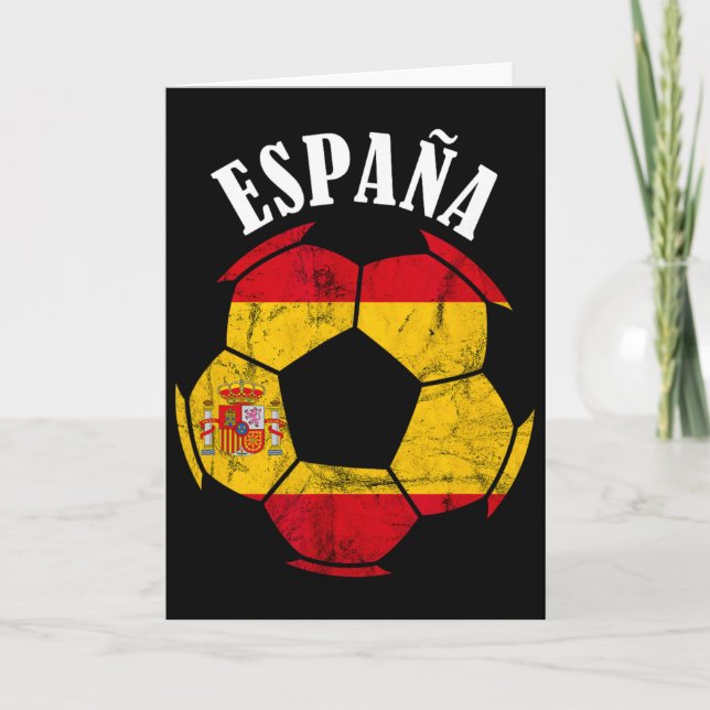 Spanien Spanien Flagge Spanien Fußballspieler Span Karte (Vorderseite)